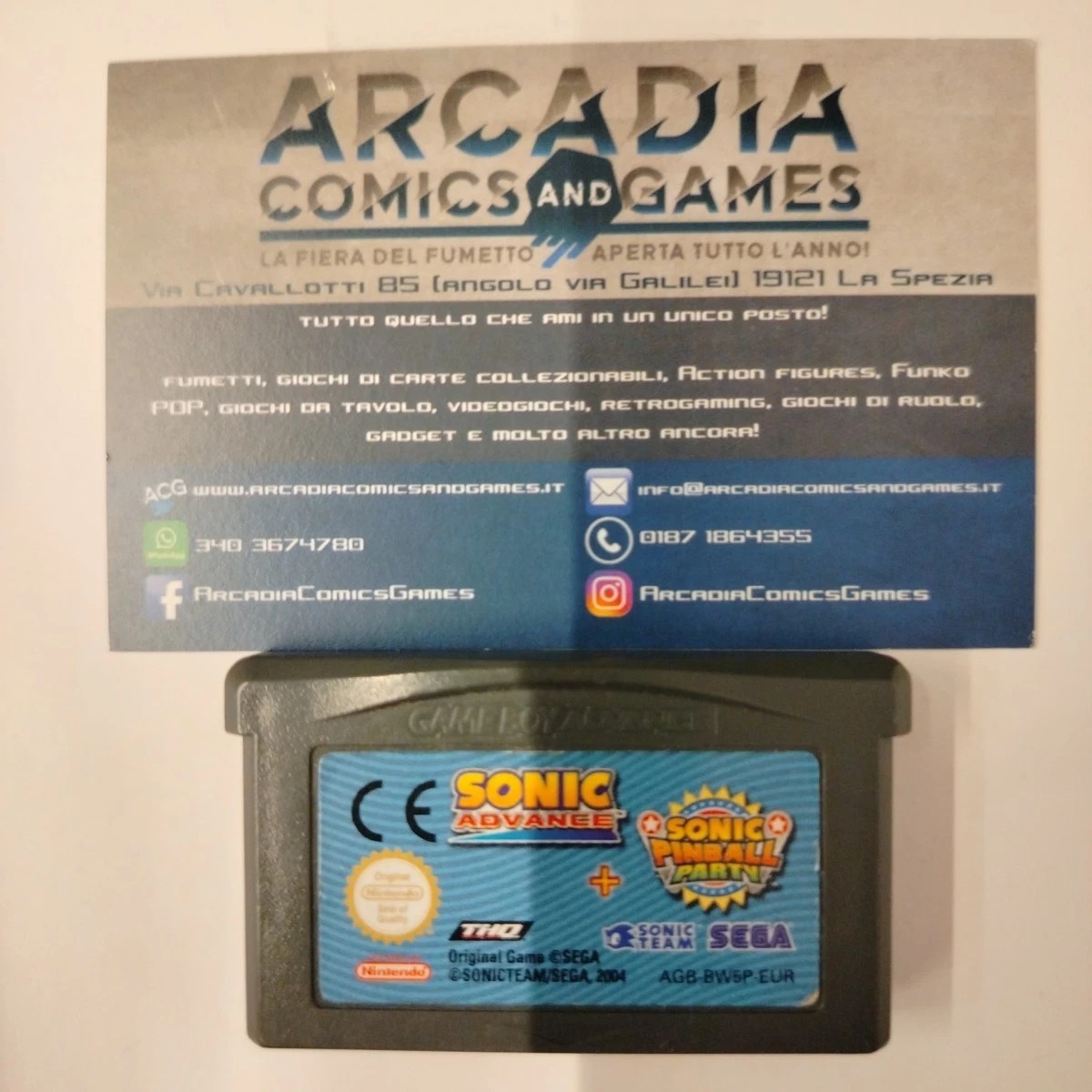 Sonic Advance Sonic Pinball Game Boy Advance Nintendo GBA Solo Cartuccia Loose